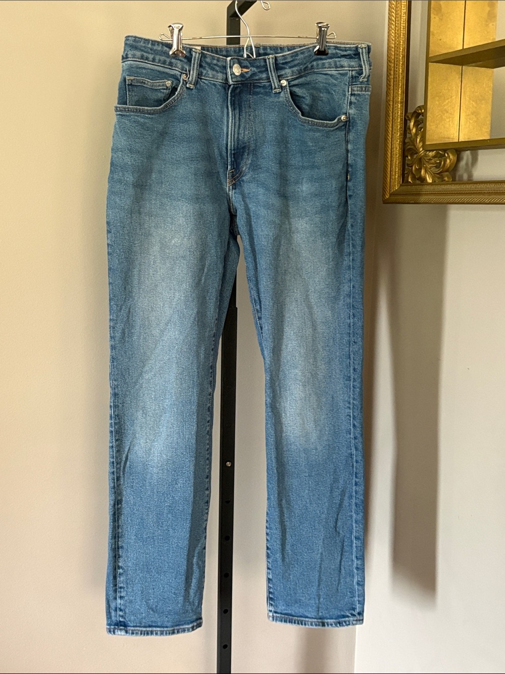 H&M 34x32 Straight Regular Fit Coupe Standard Men's Blue Denim Jeans